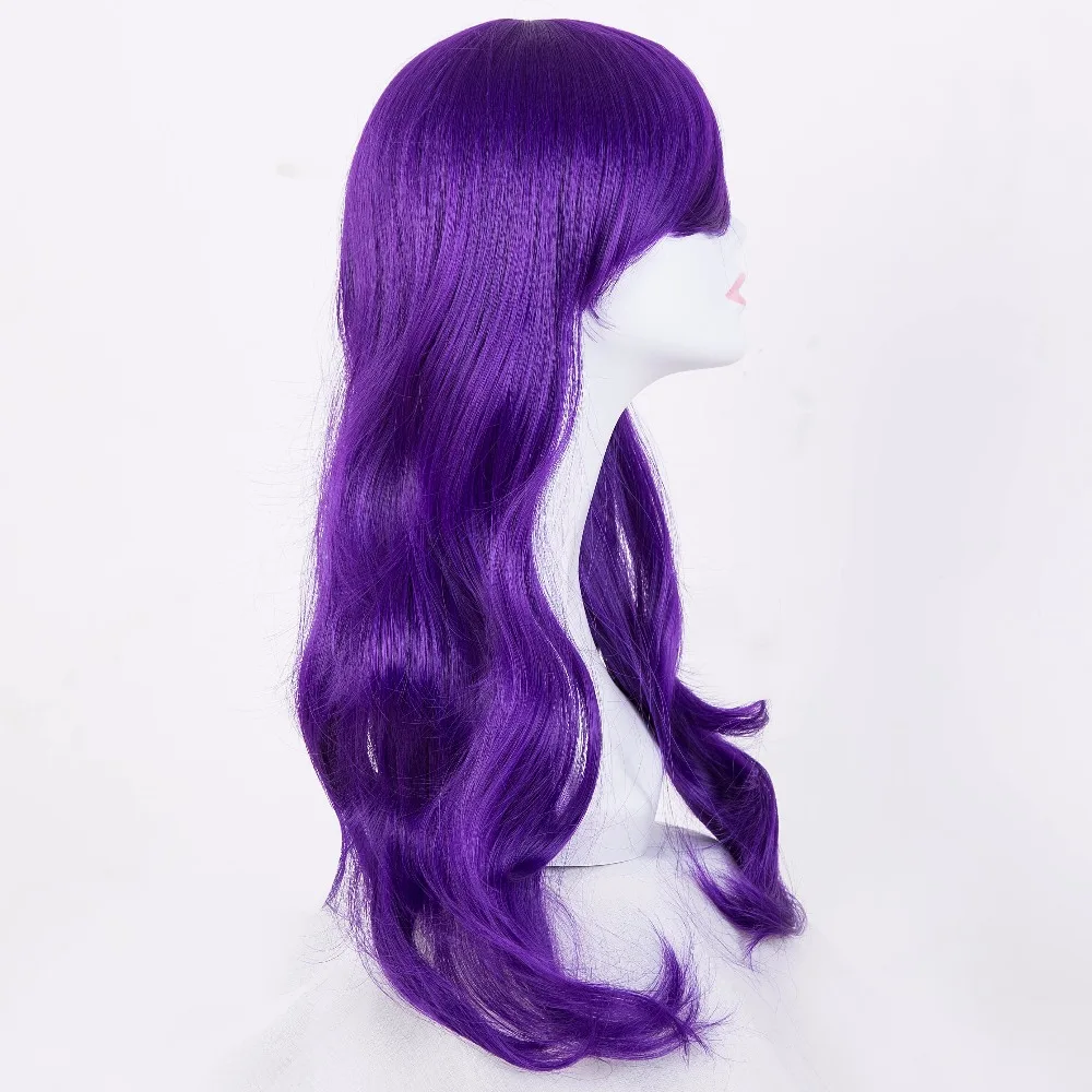 Purple Wig Fei-Show Synthetic Heat Resistant Fiber Long Wavy Hair Perruque Peruca Party Women Hairpiece Salon Female Hairset