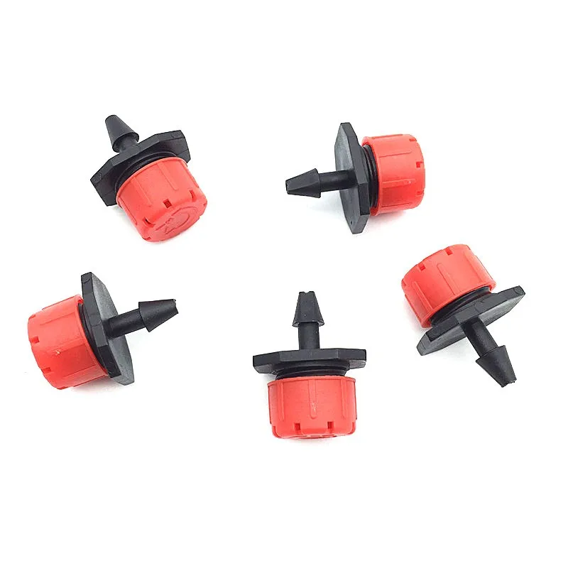 40 Pcs Garden irrigation Dripper 8 holes red Sprinkler head Link 4 / 7mm hose for watering potted plants and beds of flowers