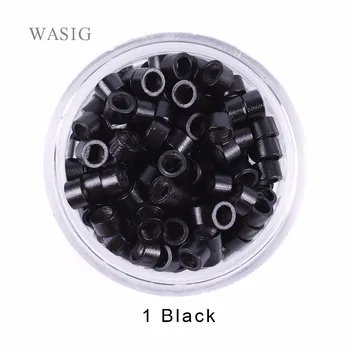 1000Pcs 4.0*2.7*2.7 Haarverlenging Microringe Micro Links Ringen Kralen Links Met Schroeven Draad Aluminium 7 kleuren Optionele