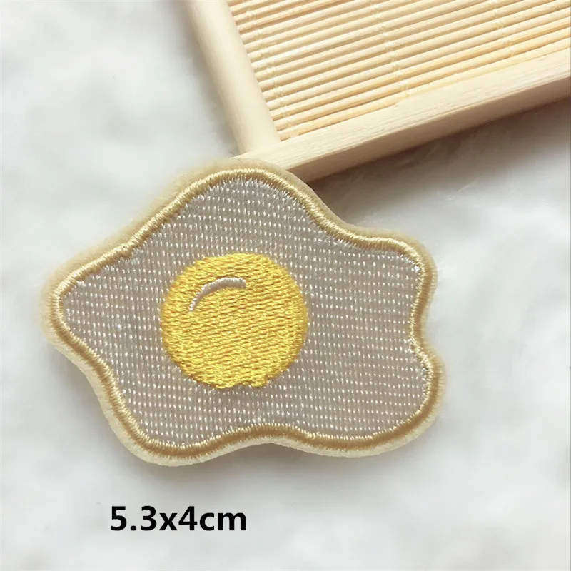 MAXSIN FUN 10 Pc/lot Cute Milk Egg Sticker Iron On Clothes Bag Hat Embroidery Patches Decorative Applique DIY Accessories