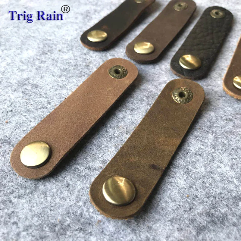 Cable Holder Organizer Bobbin Winder Genuine Leather Earphones Cable Management Wrapped Cord Line Wrap Wire wirding thread tool