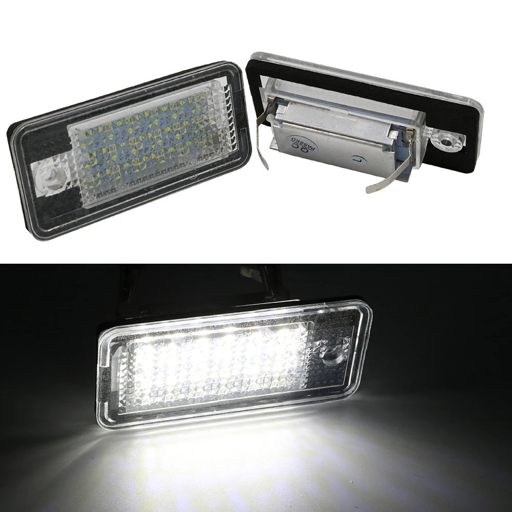 YSY 10sets Car Error Free 18 LED License Number Plate Light White Lamp For Audi A3 S3 A4 S4 B6 B7 A6 S6 A8 Q7