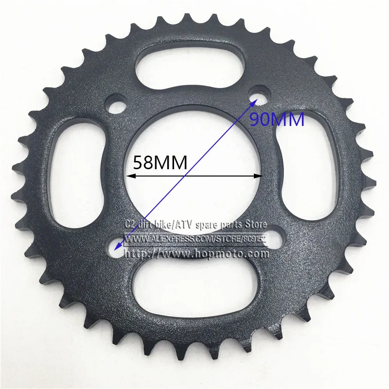 428H Chain rear sprocket 37 tooth 58mm diameter for CRF50 XR50 Dirt Pit Bike motorcycle Motocross 428 gear Fit 10inch rear wheel