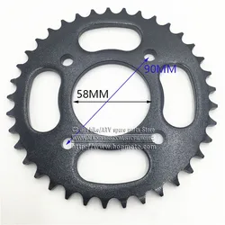 428H Chain rear sprocket 37 tooth 58mm diameter for CRF50 XR50 Dirt Pit Bike motorcycle Motocross 428 gear Fit 10inch rear wheel