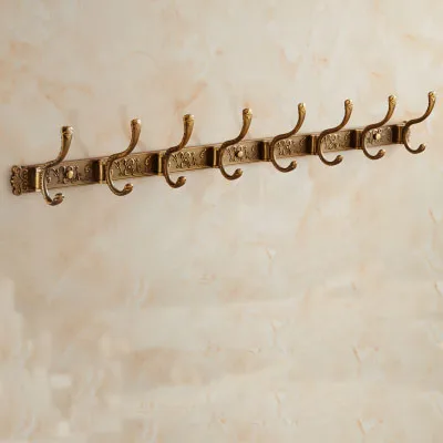 

8 robe hooks door retro European, Kitchen / bathroom towel hooks on the wall , Copper hook for hanging clothes,Free Shipping