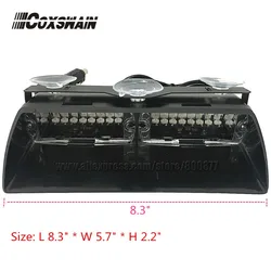 Coxswain-車のストロボ点滅,16 led,12v,赤/青,琥珀/白信号,ダッシュ非常灯,フロントガラス警告灯