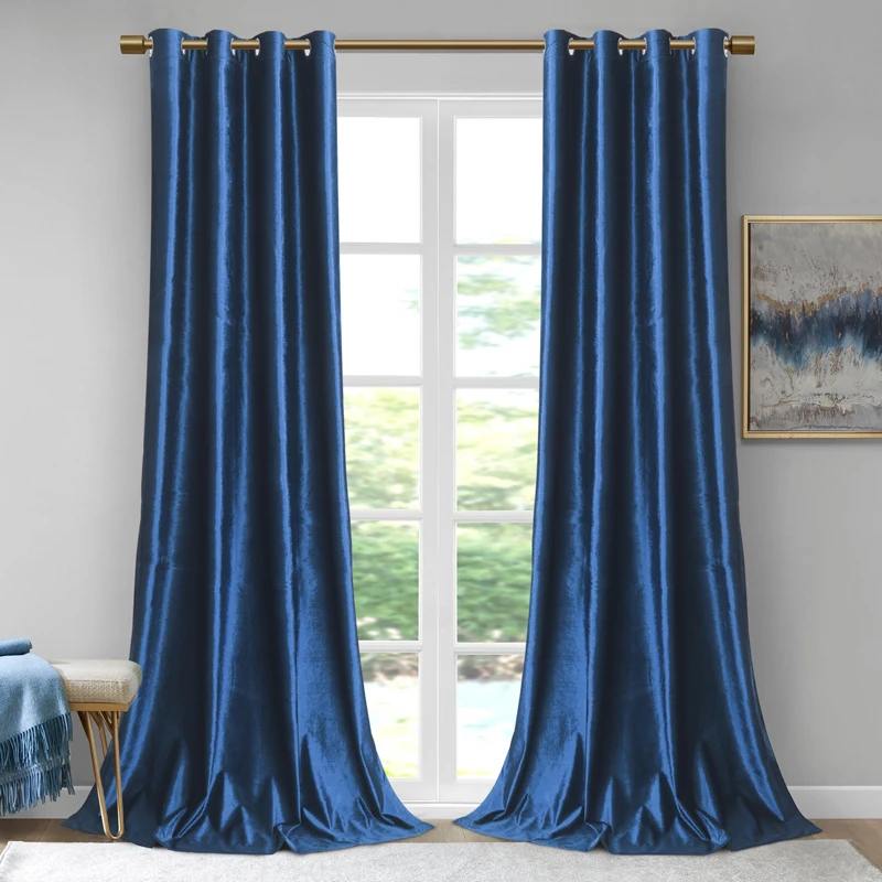 Italy Velvet Window Curtains for Kitchen Living Room Treatment Drapes Multi-color Shiny Solid Soft Curtains for Bedroom