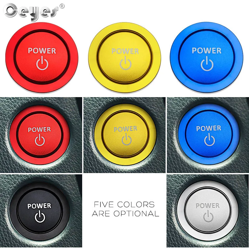 Ceyes Car Styling Interior Stickers Accessories Engine Power Start Stop Ring Case For Toyota C HR Corolla Highlander Yaris Auris