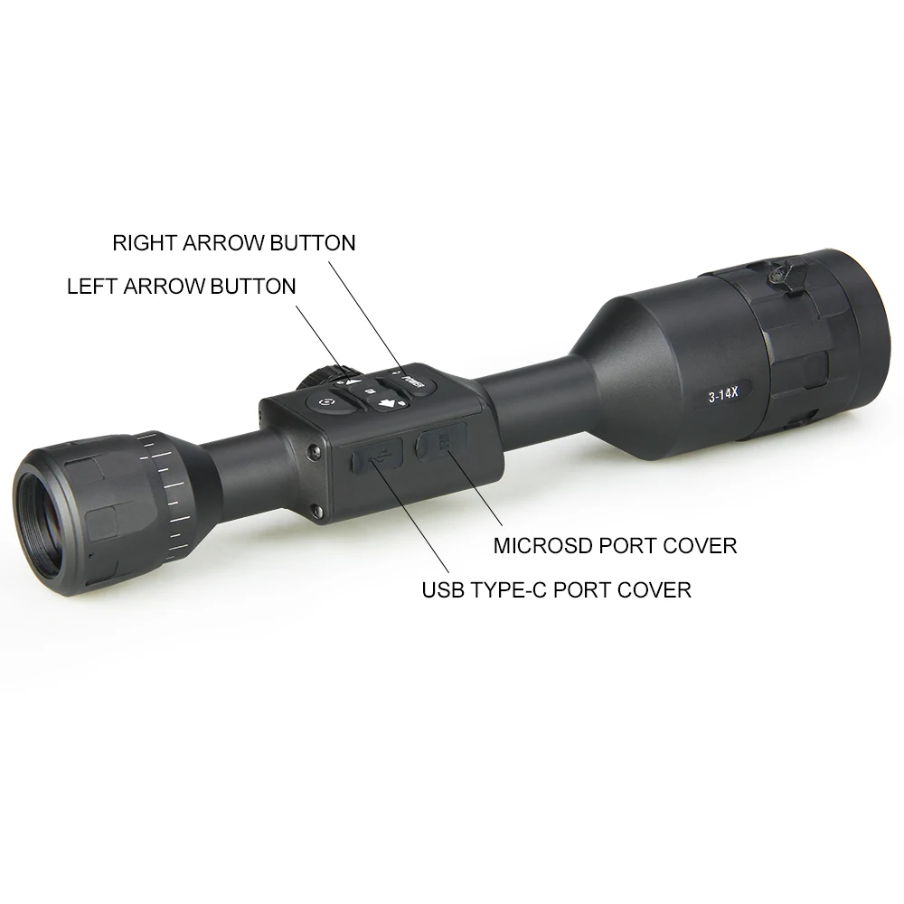 Eagleeye Tactical Night Vision hunting Rifle Scope HD 3-12X Day And Night Riflescope Bluetooth Wifi Support