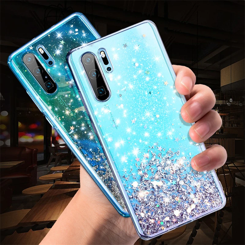 Silver Foil Star Phone Cover For Huawei P10 Plus P20 Lite P30 Pro Nova 2s 3e 3i 3 4 4e Honor 10 V10 V20 20i Soft Phone Case