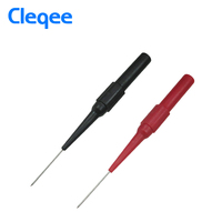 Cleqee P5007 10pcs Insulation Piercing Needle Non-destructive Multimeter Test Probes Red/Black