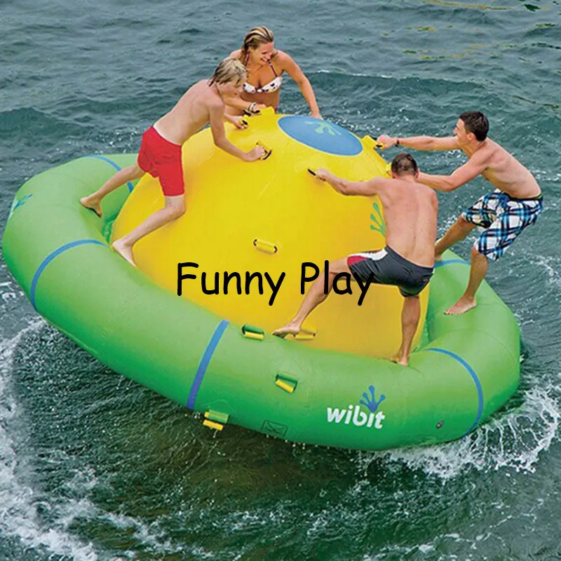 

inflatable water balance boat Inflatable floating seesaw balance plate water game for Pool and Lake water gyro summer water park