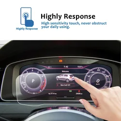 RUIYA Car Screen Protector For Golf 7 7.5 12.3 Inch 2018 Digital Cockpit  LCD Dashboard Display Screen Auto Interior Accessories