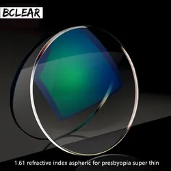 BCLEAR 1.61 Index Resin Lenses Optical Lens UV400 Reflective Coating Lens Optical Glasses for Presbyopia Reading Thin Quality