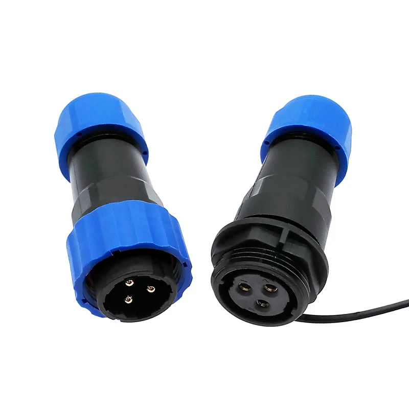 SP20 Straight waterproof connector 2/3/4/5/6/7/8/9/10/12/14Pin IP68 Industrial cable connector