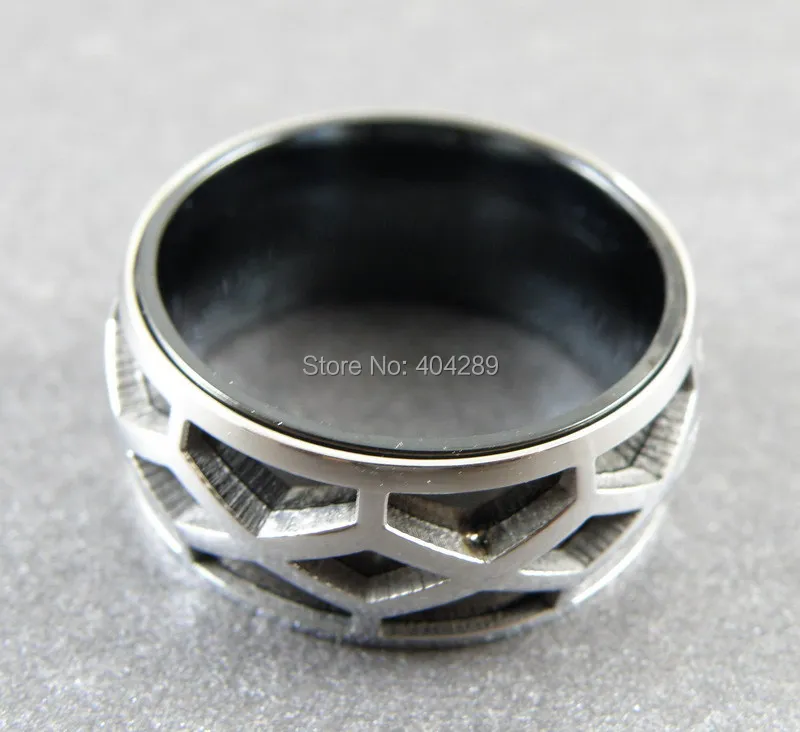 UNIQUE Mesh Stainless Steel Ring for Men and Women SIZE 6-12