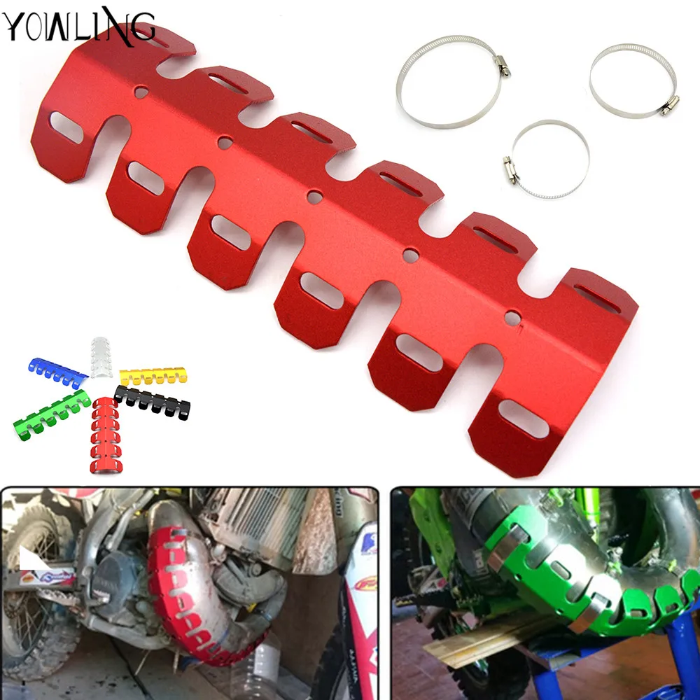 Off-road Exhaust Muffler Pipe Guard Protector Heat Shield For HONDA CR80 CR85 CR125 CR250 CRF50 CRF70 AR F L M R X