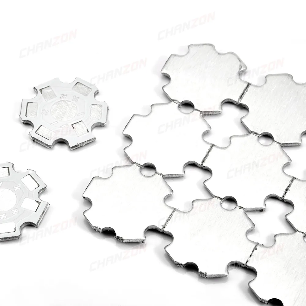 Aluminium-Lampen-Grundplatte, Leiterplatte, Kühlkörper, Kühler-Substrat, 20 mm Stern, DIY-Kühler für hohe Leistung, 1 W, 3 W, 5 W, LED, 1 W, 3 W, 5 W – Detail 2