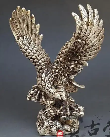 

Old Chinese Silver carving statue /sculpture- -Flying eagle ,handmade crafts,best collection & adornment,free shipping
