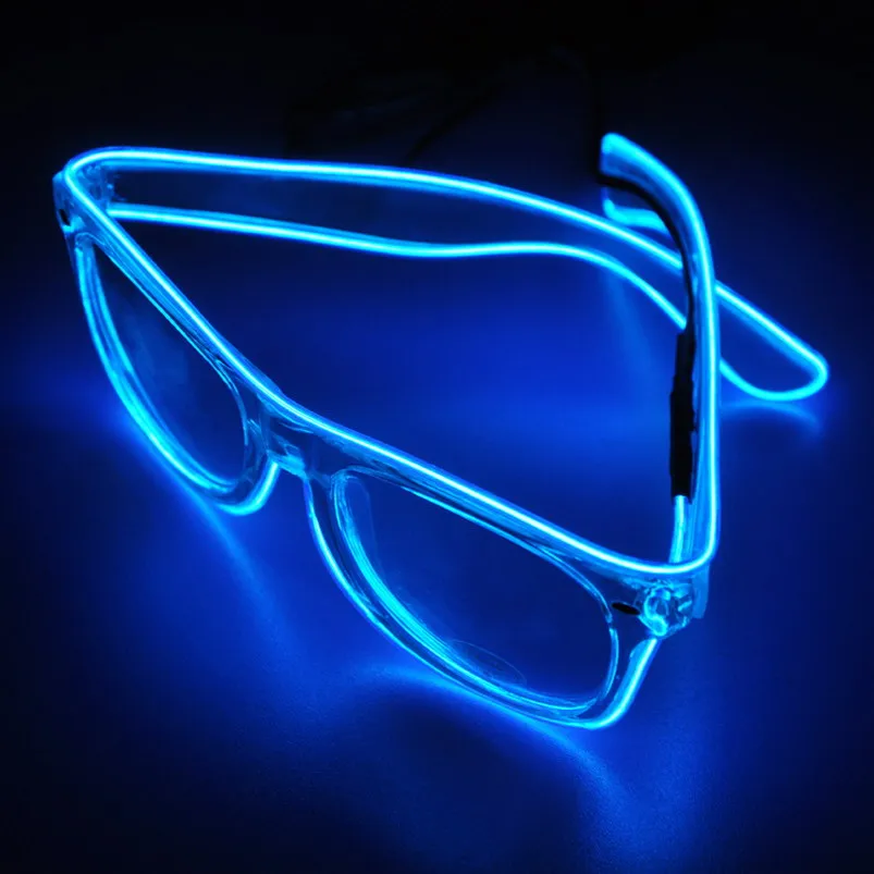 Flashing EL wire Led Glasses Luminous Party Christmas Halloween Lighting Colorful Glowing Gift For Dj Bright Light Decoration