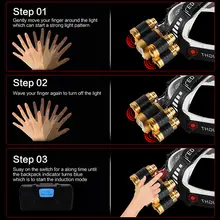 Sensor LED Headlamp 5 T6 Waterproof Rechargeable #2