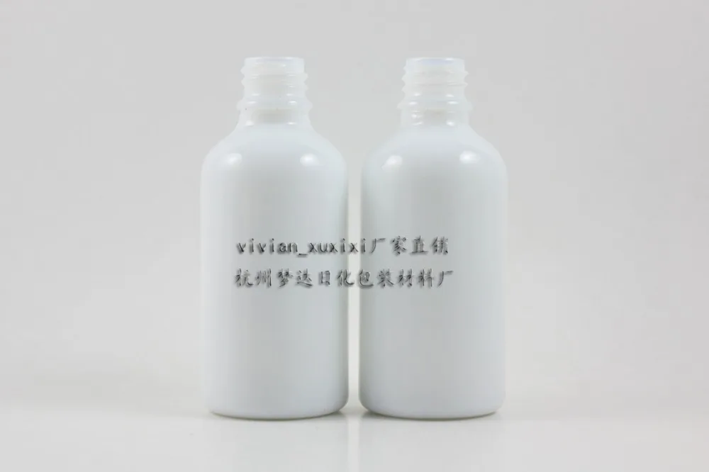 wholesale 100pcs 50ml white empty bottle without any caps,could match with sprayer or pump or dropper common caps