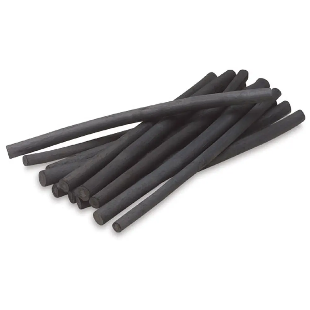 25Pack 7-9MM Natural Cotton Willow Charcoal Sketch Pen Charcoal Bar Dark Black Pencil For Painting Sketch Drawing Artist Supply