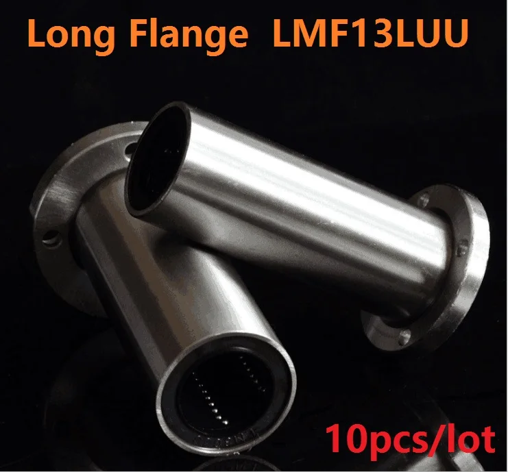 

10 шт./лот LMF13LUU 13 мм 13*23*61 мм Длинные круглые Фланцевые Линейные шарикоподшипники втулка для 3D принтера детали ЧПУ маршрутизатора 13x23x61 мм