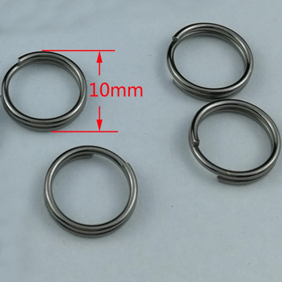 30PCS EDC Camping 10mm Keyring Metal Split Circle Charm Key Ring for Key Flashlight Multi-Tool Accessories J079