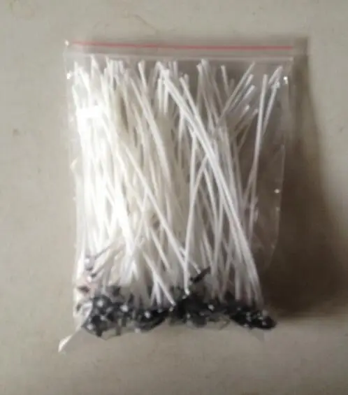 

100 pcs /pack 100mm Candle Wicks Pre Waxed PreTabbed With Sustainers Cotton Coreless Candles Wick Home Decor House Tool Tools DI