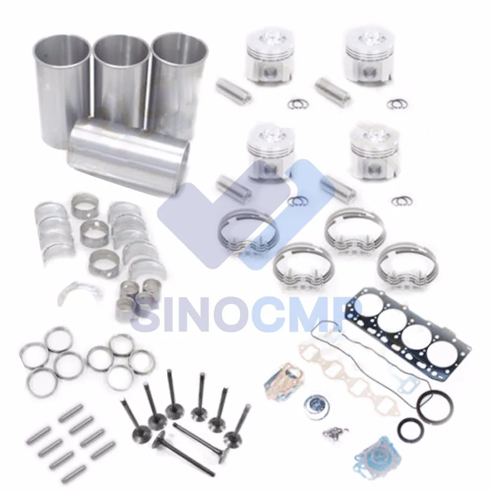 4TNE98 Engine Overhaul Rebuild Kit For Forklift RO60 VIO70 Excavator & TL130 Skid Loader Engine Piston Liners Bearing set Valve