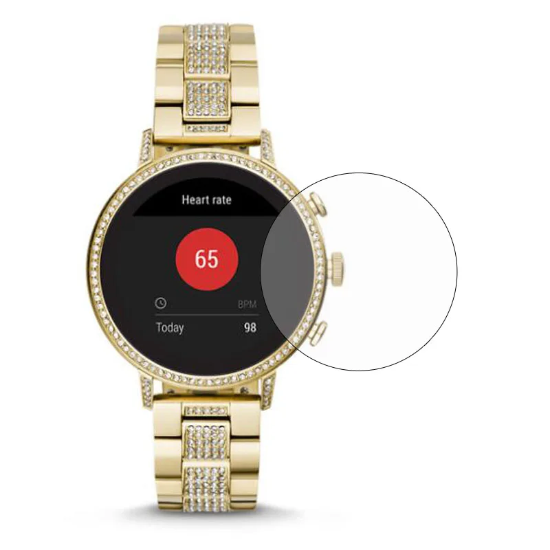 Película protectora transparente para Fossil Q Venture HR Gen 4 Generación, Protector de pantalla de vidrio templado para reloj inteligente