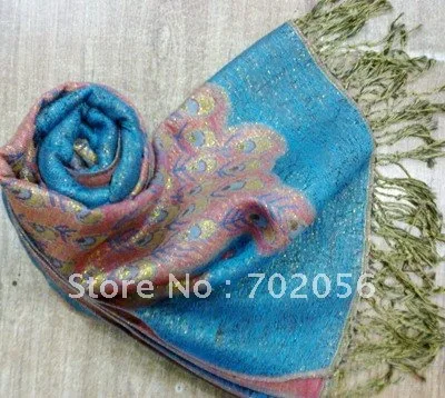 Peacock Wrap SHAWL SCARF Cashmere shawls Scarf Ponchos Scarf scarves Shawl 10pcs/lot #1826