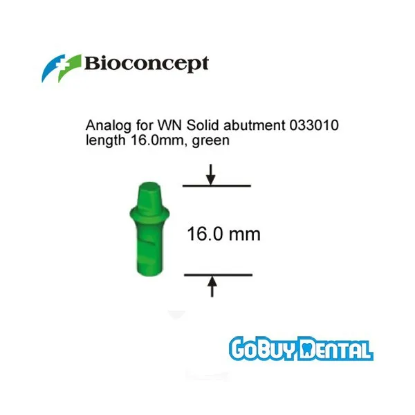 Straumann Compatible Dental Implnats Analog for 033010, green, length 16mm 063070