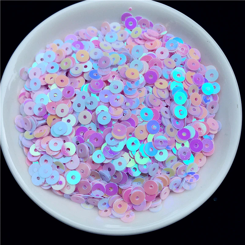 Mix Colors 3mm 4mm 5mm 6mm Flat Round PVC Loose Sequins Paillettes Sewing Craft For Wedding Decoration Garments DIY Accessory