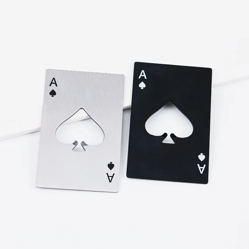 EDC Creative Spade A Bottle Opener Poker Card Shape Credit Card Bottle Opener Stainless Steel Bottle Opener Gift Gift