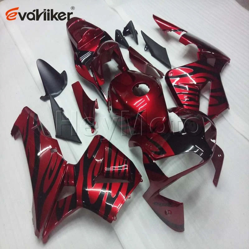 

ABS fairing for CBR600RR 2003 2004 black flames F5 03 04 red motorcycle panels Body Kit Injection mold