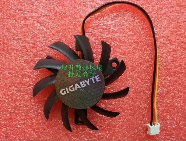 Original EVRFLOW T126010SL DC12V 0.10AMP Gigabyte  3 line graphics card fan