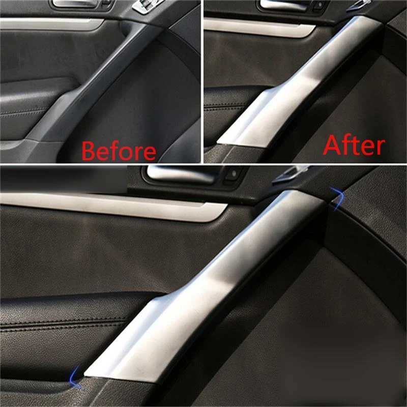 Car-Styling Accessories Inner Armrest Handrails Decoration Frame Cover Trim For Volkswagon VW Tiguan 2010-2013 2014 2015 4pcs