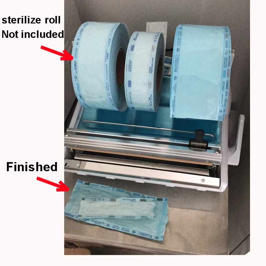 Macchina per sigillare medica Sterilizzazione dentale Pouch Wrap Sealer Laminatrice Sterilizzazione medica Macchina per laminare l'imballaggio del rotolo