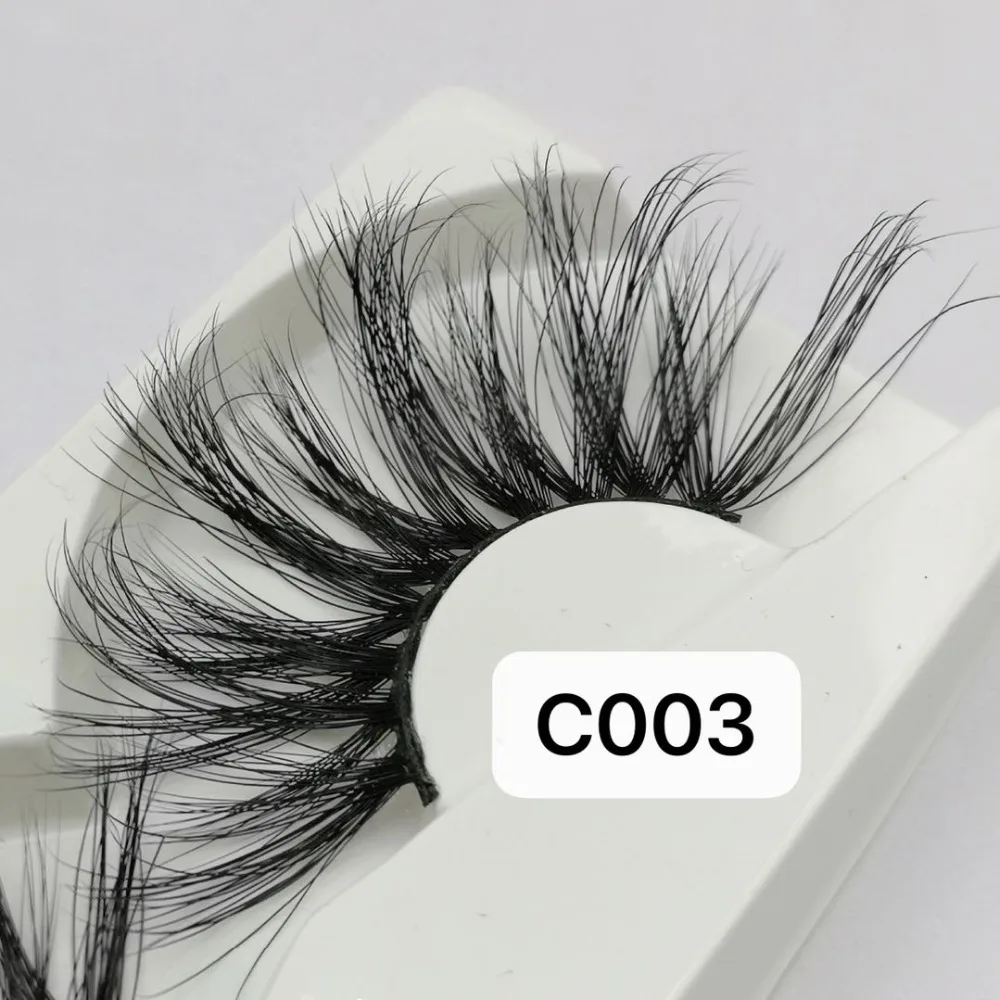 DOCOCER 30mm Long 3D mink lashes extra length mink eyelashes Big dramatic volumn eyelashes strip thick false eyelash