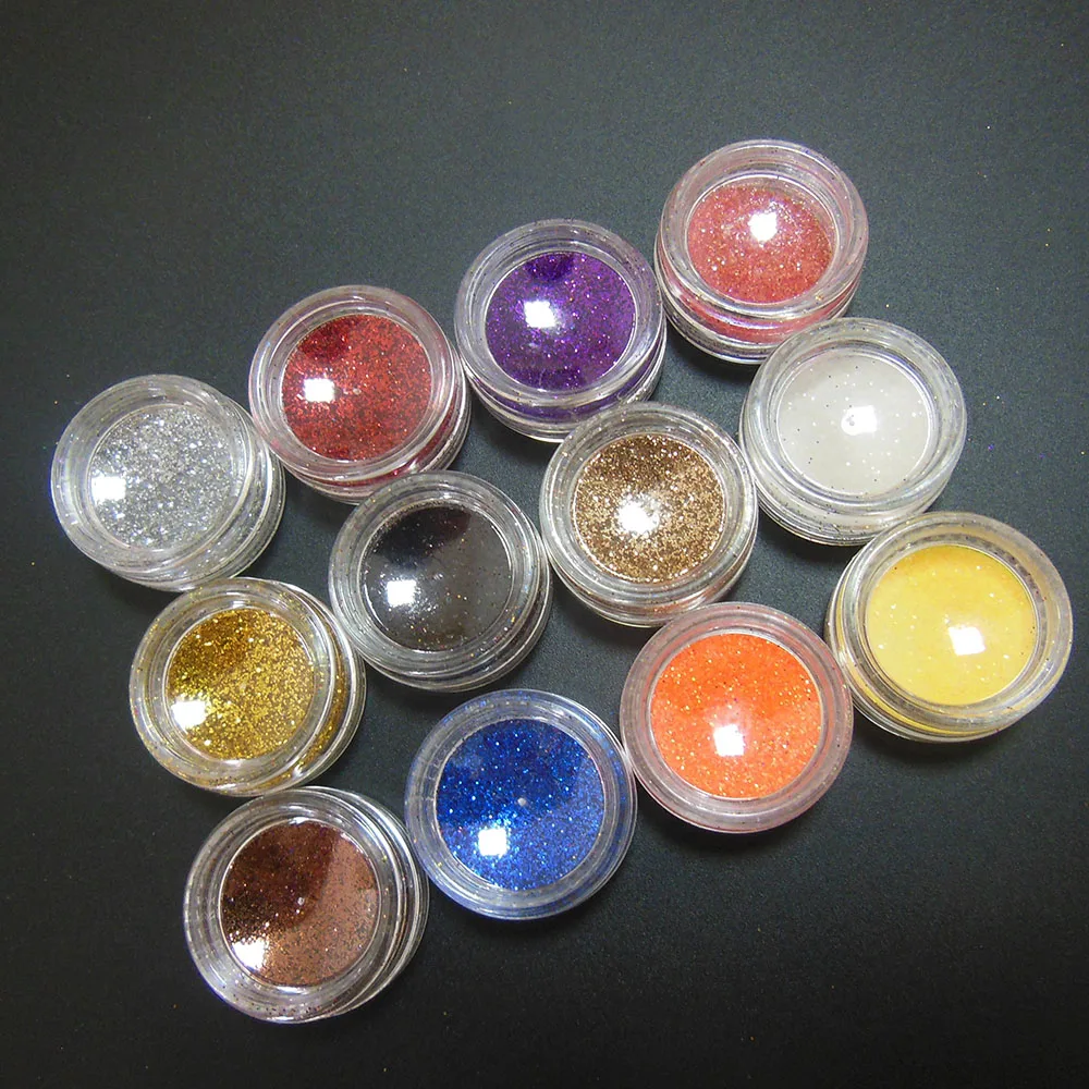 Hot verkoop 12 Kleur Glitter uv gel Builder Polish Set Tips nail gereedschap gel voor nail art