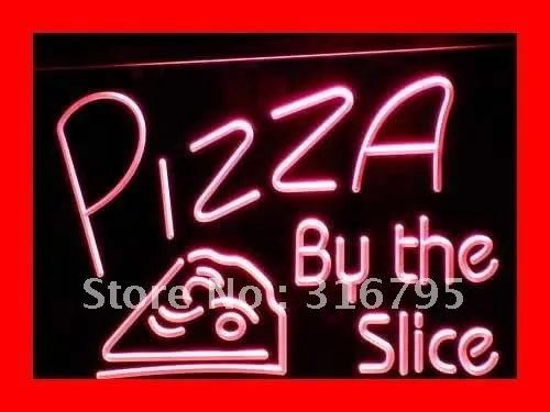 i306 OPEN Pizza By The Slice Cafe Shop NEW Light Signs On/Off Switch 20+ Colors 5 Sizes