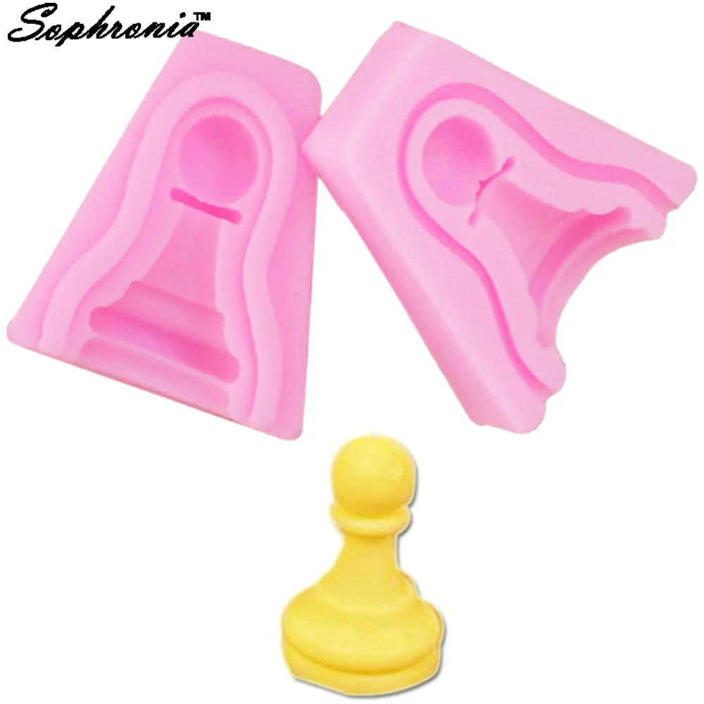 International Chess Silicone Chocolate Mold 3d Jelly Biscuit Ice Lollipop Gelatin Sugar Baking Cake Pop Moulds Confectionery Acc