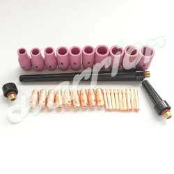 32 stks WP 9 20 25 TIG Lastoorts Accessoire Kit Alumina Nozzles Collet En Collet Body 1/16 