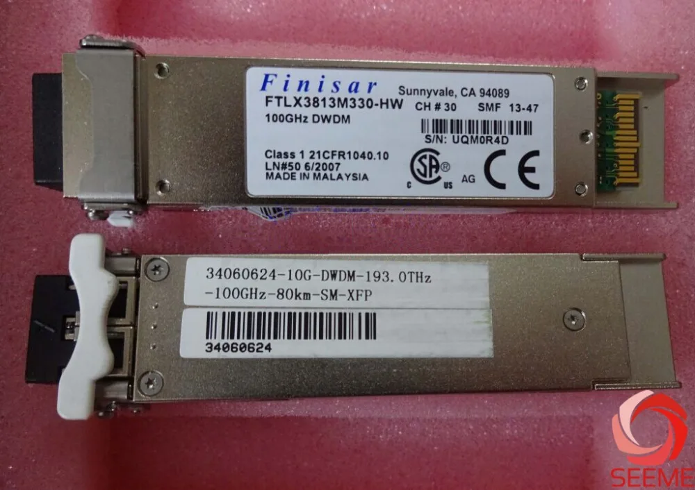 

FINISAR FTLX3813M330-HW, 10G-80KM-XFP-1553.33NM-DWDM.