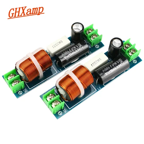 GHXAMP 60-120W altavoz cruzado de rango medio para coche divisor de frecuencia media mediante de 1 vía para filtro de altavoz de 2-6,5 pulgadas 2 uds