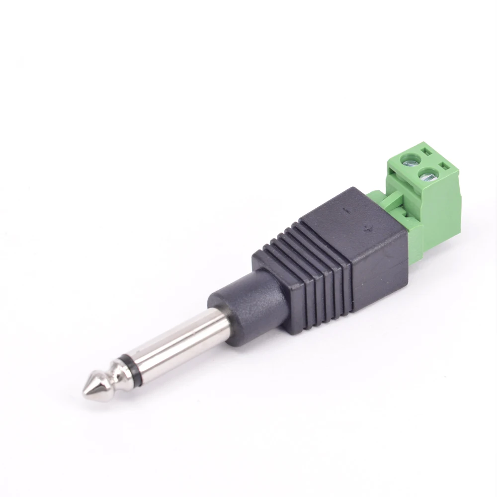 6.35mm Mono Audio Jack Free Solder Headphone Micrphone terminal post connector plug