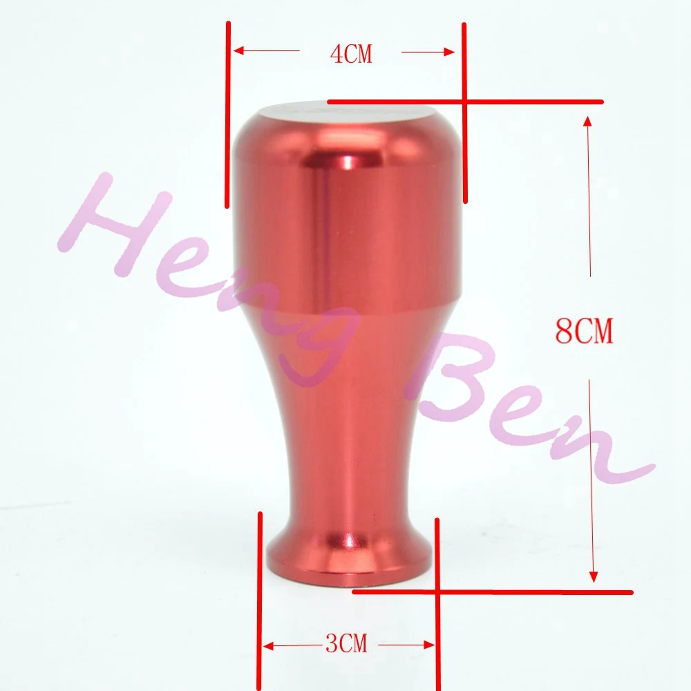 HB 2017 New Racing 8CM Universal Manual  Sport Car Flat Style Shift Knob Anodized Aluminum