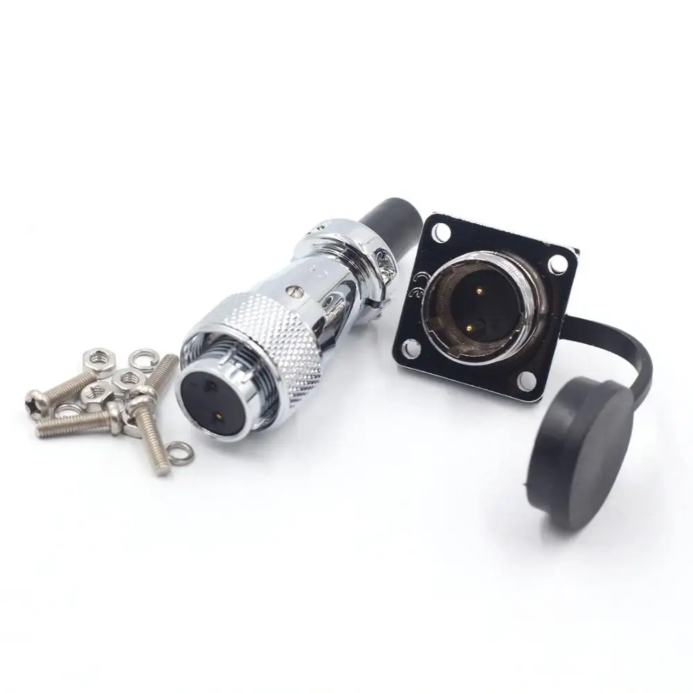 WS16 Series, 2-Pin Waterproof Connector Male Female , Industrial Connectors Plug Socket,Dustproof Connector 2pin ,IP67